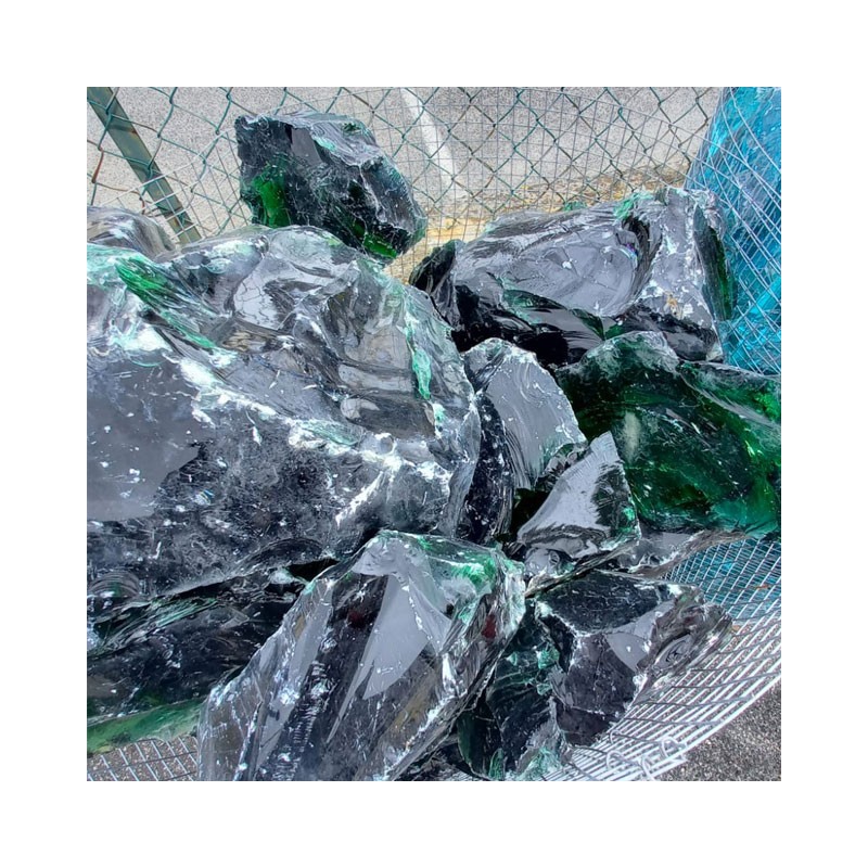 Green glass stone