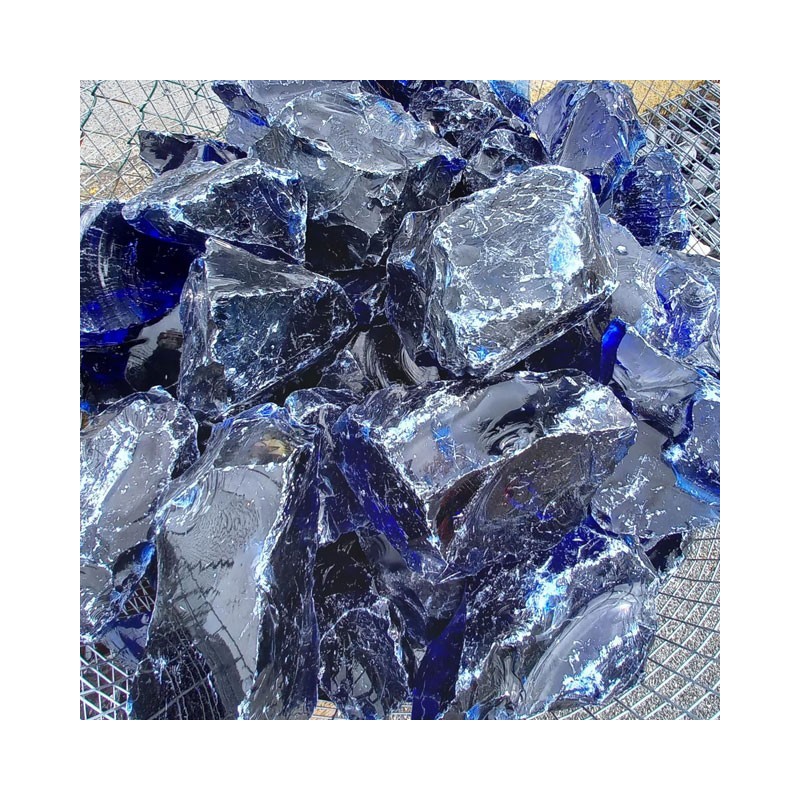 Blue glass stone