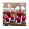Stone candle holders: Travertine, marble