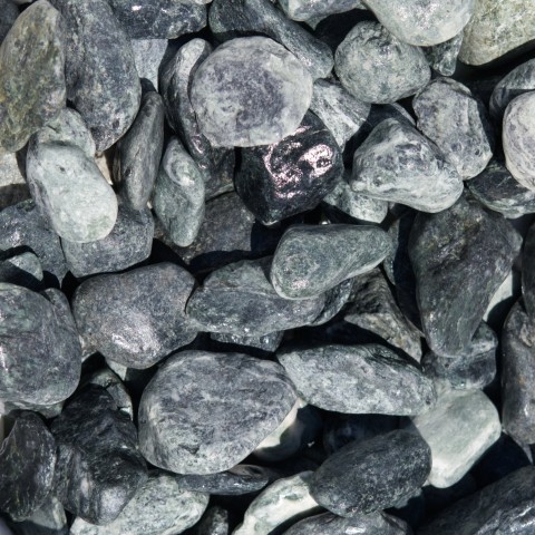 Alpine Green pebbles - For street furniture and gardening, price and photos