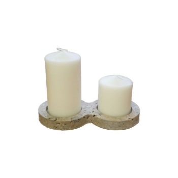Stone candle holders: Travertine, marble