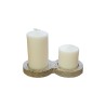 Stone candle holders: Travertine, marble