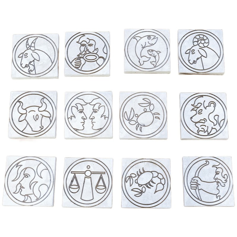 Zodiac signs in stone Zodiac signs in stone