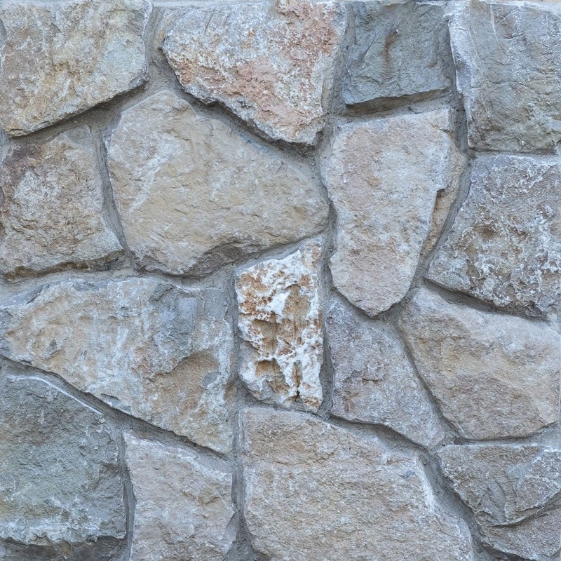 Gold limestone for rustic and external cladding