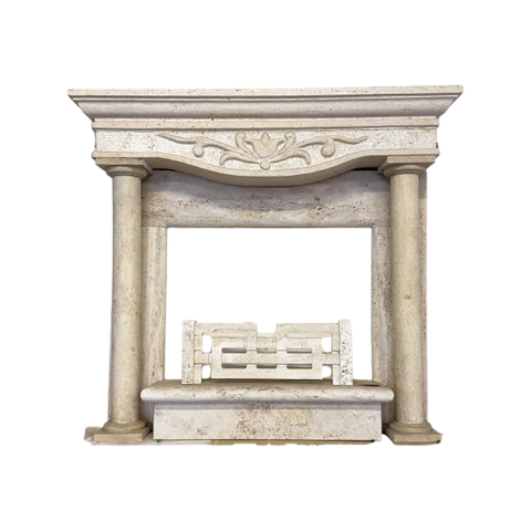 Stone frame for fireplace model Milano