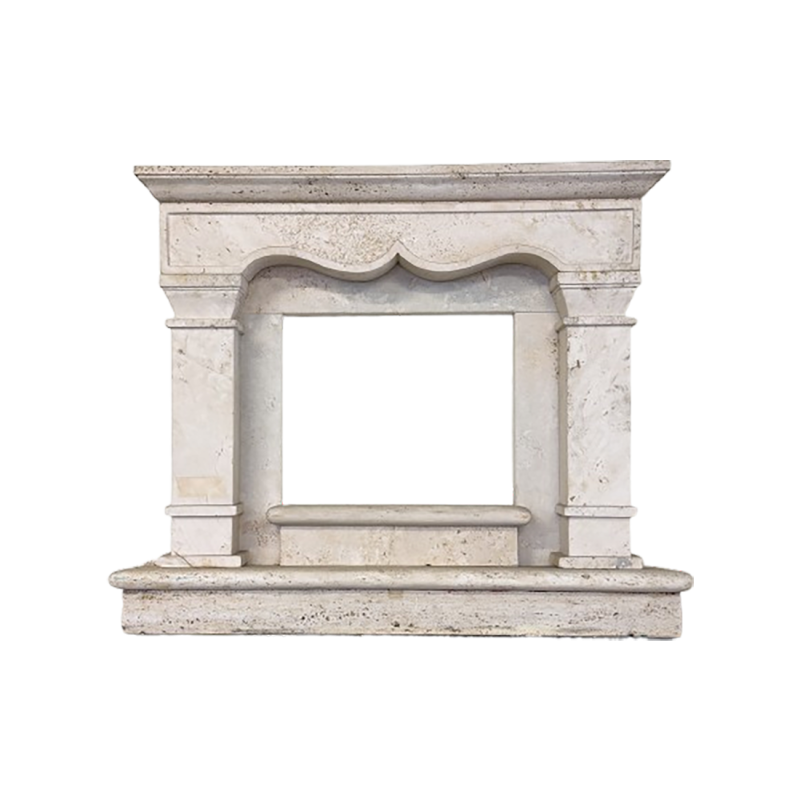 Cornice per camino in travertino modello Roma Cornice per camino in travertino modello Roma