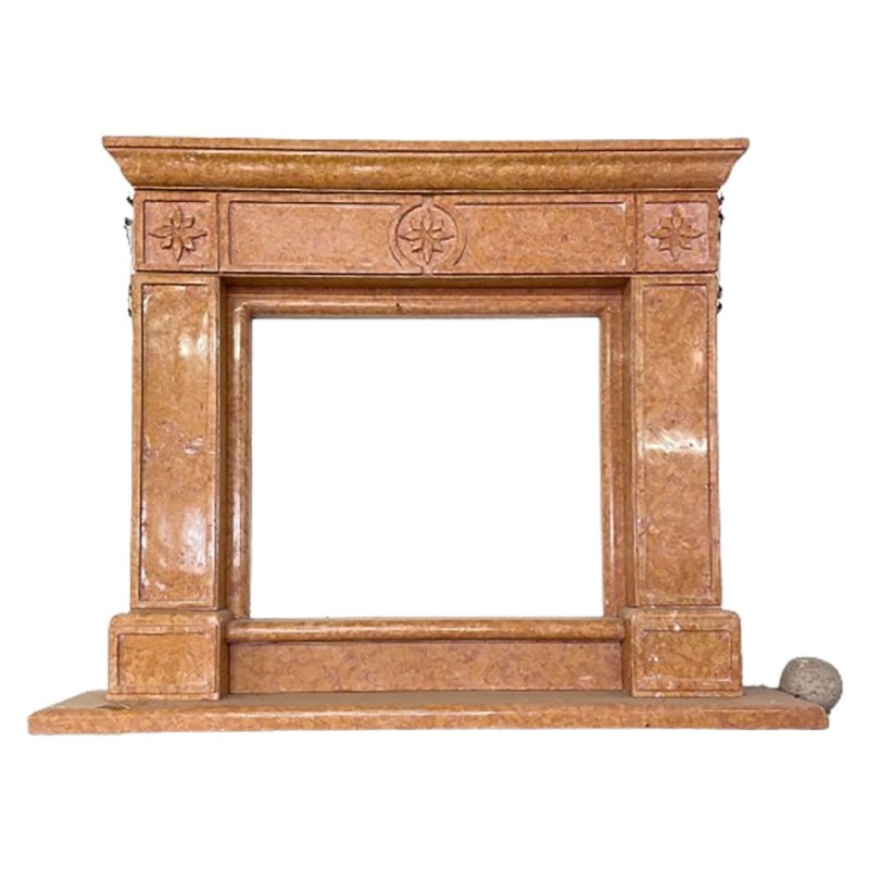 Verona model red marble fireplace surround