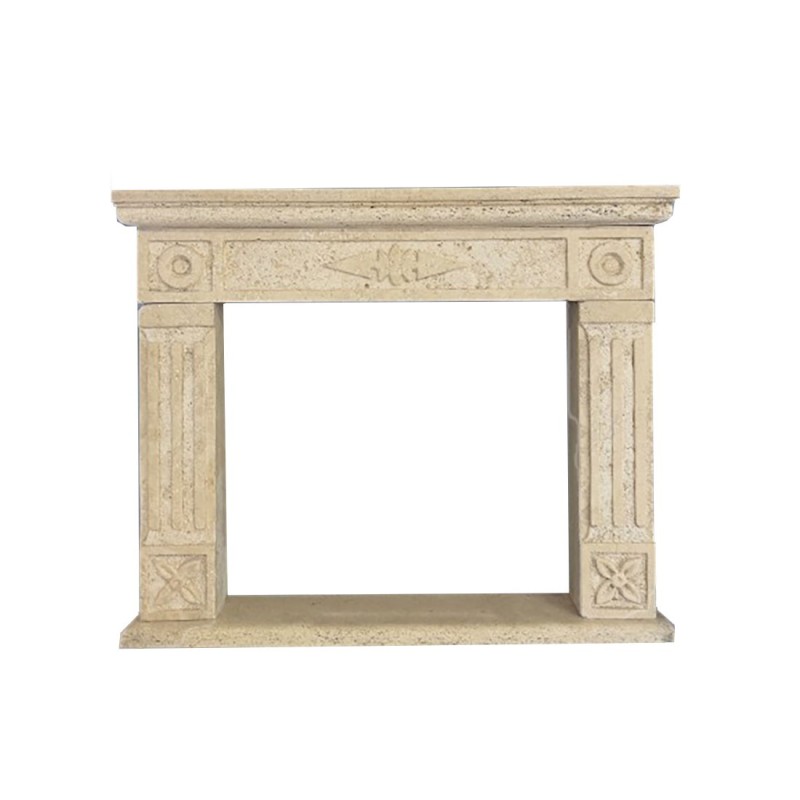 Travertine Fireplace Surround, Florence Model: Prices and Photos