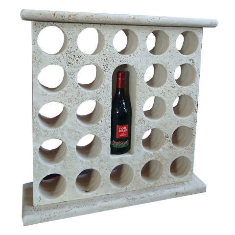 Modulo WineMOD in pietra, travetino romano da 23 bottiglie