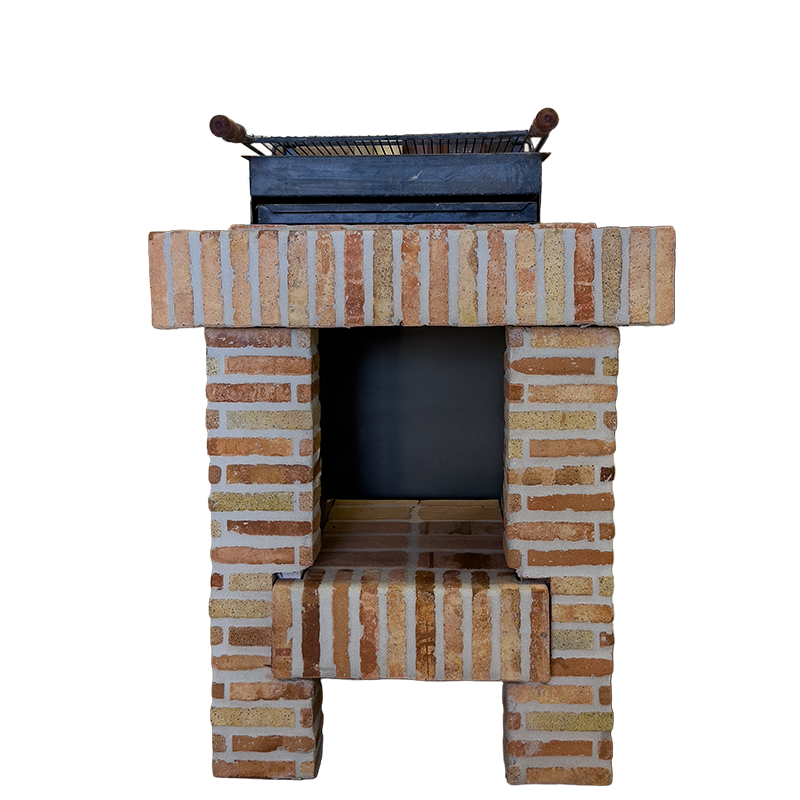 Barbecue with terracotta bricks