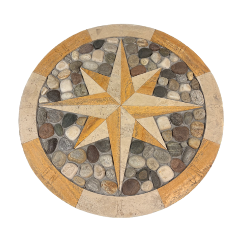 Rosa-dei-venti-con-ciottoli-Ticino-travertino-chiaro-giallo-vendita-online