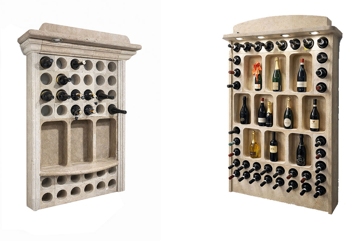 Stone wine rack for modular cellar: WineMod